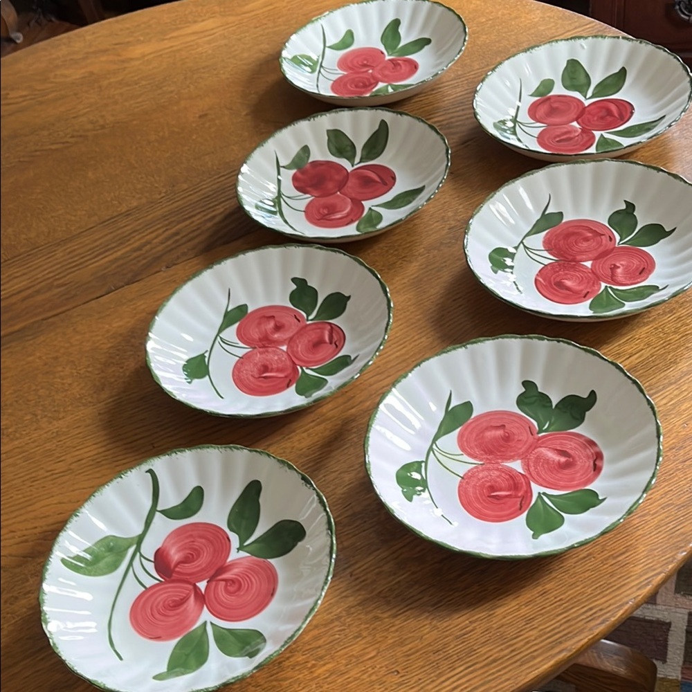 7 VINTAGE BLUE RIDGE DESSERT/SAUCE BOWLS - Picture 3 of 16